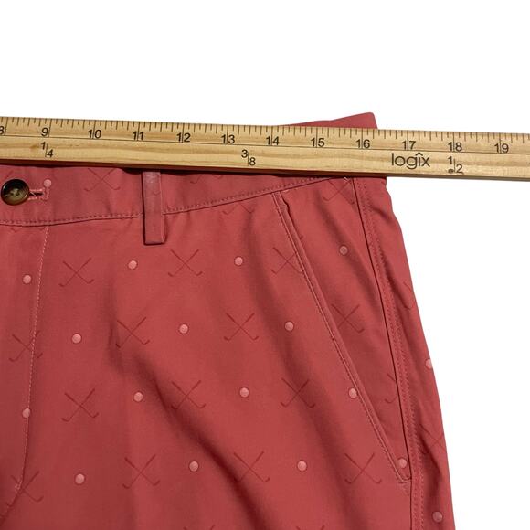 Greg Norman Mens Golf Shorts Size 32 Golf Ball Print Zip Fly Mid Rise Quick Dry - Picture 7 of 10